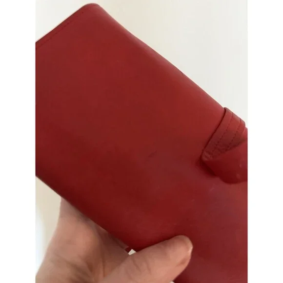 Mark Cross Genuine Leather Jewelry roll travel Cognac ColorMade in Italy